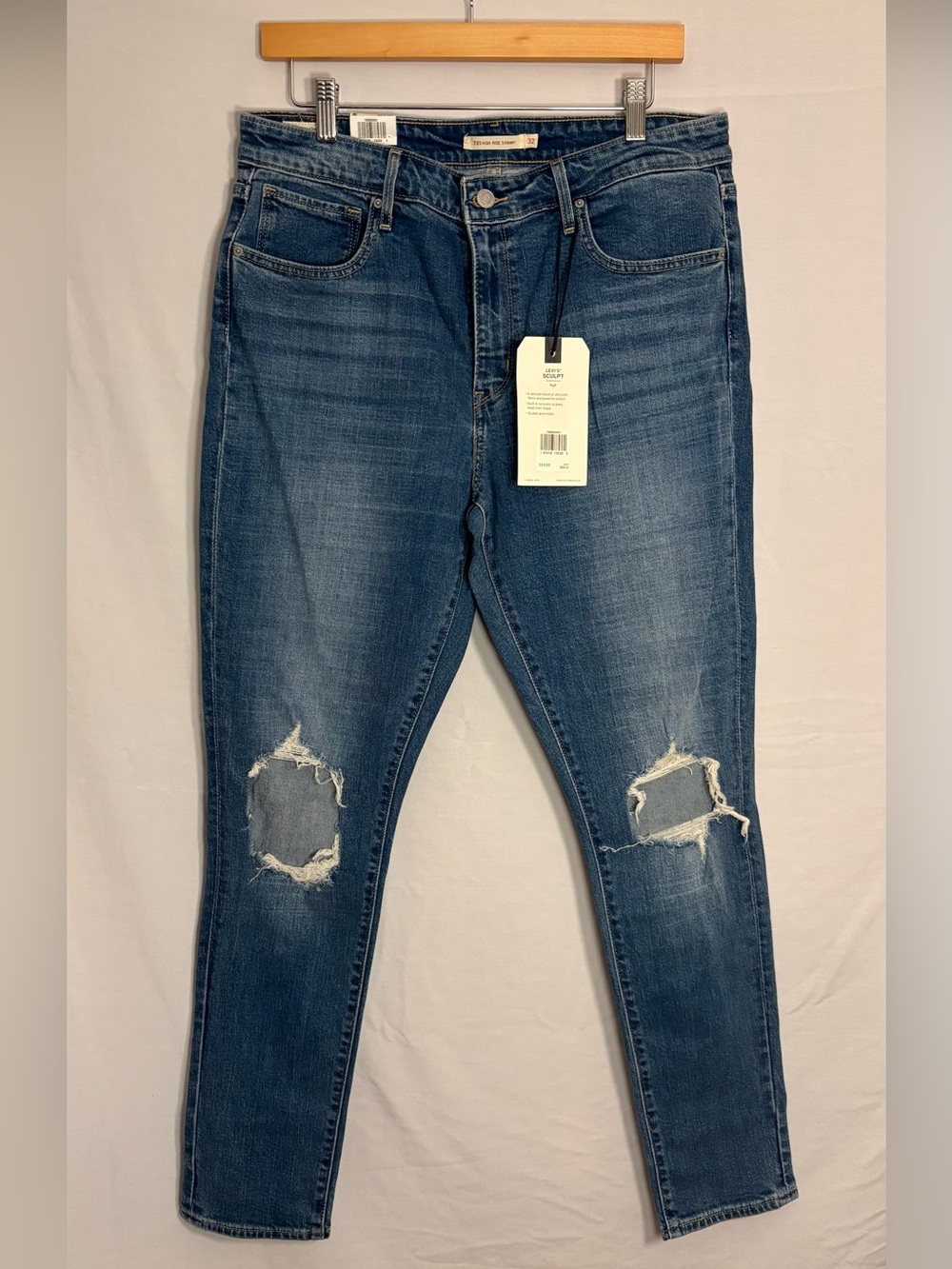 Levi's Skinny Ripped Blue Jeans